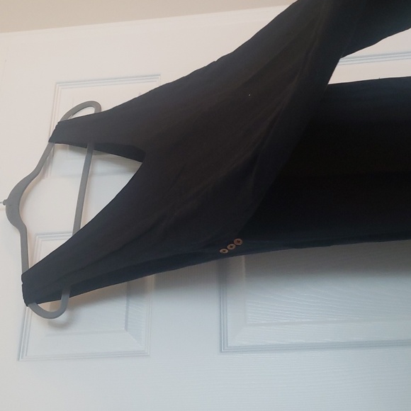 Free People black v neck front/back tunic and pants set. Linen. Large. - Picture 3 of 5